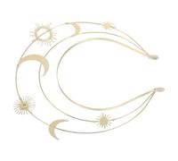 Healvian Couronne Halo Étoile et Lune Bandeau Médiéval pour Mariage et Fête Accessoire de Coiffure Cosplay Feminin
