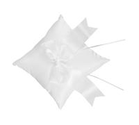 Healvian Coussin Porte de Mariage Européen avec Nœud Support Stable et Sécurisé pour Anneaux Style Moderne pour Cérémonies Plage Jardin et Intérieur