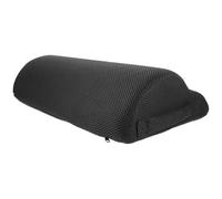 Healvian Coussin Repose-Pieds de Bureau Confortable en Mousse Haute Résilience Repose-Jambes Demi-Cylindre Noir en Maille Respirante Accessoire Ergonomique pour Améliorer la Circulation