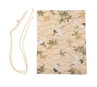 Healvian Couverture de Livre A5 en Tissu Beige Motif Créatif, Sangle Réglable et Protection Délicate pour Secrétaires et Enseignants