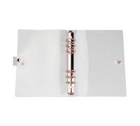 Healvian Couverture Portable de Cahier en PVC Transparente à Reliure à Anneaux pour Carnet Notes et Protection Solide en Milieu Scolaire