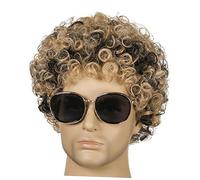 Healvian Couvre-chef Perruque Pour Des Hommes Perruque Noire Hommes Perruques Déguisements Coiffure Humaine à Perruque Bouclée Tenue Disco Hommes Perruque Pour Hommes Perruques De Mulet