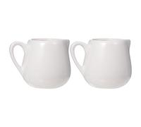 Healvian Crémier en Porcelaine 2 Pièces Verseur, Mini Pot à Lait 100 Ml pour Café et Sauces, Adapté pour Usage Quotidien