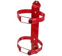 Healvian Crochet d'extincteur réglable, Support d'extincteur, 2 kg, Rouge, en Fer, pour Voiture et Boutique, Compact, Fixation sûre