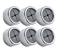 Healvian Crochets Adhésifs Ronds Argentés en ABS et PVC Lot de 6 Porte-serviettes Mural Puissant sans Perçage Cuisine et Chambre