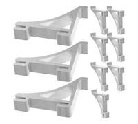 Healvian Crochets Support d'Étagère en Aluminium pour Congélateur, Lot de 10 Clips Robustes, Accessoires pour Organisation de Réfrigérateur, Adaptés aux Petites Clayettes
