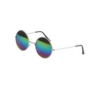 Healvian de Soleil Rondes Rétro pour Unisexe Monture Nickel avec Verres à Teinte Changeante Style Hippie Légères et Confortables pour Toutes Activités Extérieures
