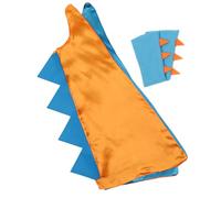 Healvian Déguisement de Dinosaure Garçon et Filles Orange et Bleu Cape Cosplay Halloween Costume Créatif Léger et Confortable pour Fête Costumée Accessoire Original pour Anniversaire et