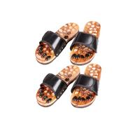 Healvian Des Sandales Pantoufles De Nettoyage Sandales De Réflexologie Pantoufles D'acupression Pantoufles Massantes Pavé Chaussures De Loisirs Hommes Et Femmes En Bois Pantoufle