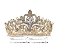 Healvian Diadèmes et couronnes en cristal de mariage, bandeau de reine de mariée, coiffes de princesse, coiffure de mariée pour mariage, fête d'anniversaire, bal de promo