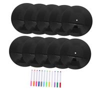 Healvian Disque Vinyle Inscriptible Faux 12 Pouces en Plastique Noir