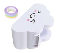 Healvian Distributeur de Ruban Adhésif Multifonction Arc-en-Ciel en Plastique Coupe-Ruban de Nuage Support Léger pour Bureau et Activités Scolaires Kit Fournitures Scolaires Washi Tape