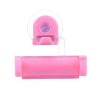 Healvian Distributeur Mural de Dentifrice avec Ventouse Presseur pour Tubes Support Suspendu et Ergonomique pour Salle de Bain Maison et Rose