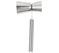 Healvian Doseur Double Jigger en Acier Inoxydable Argenté, Outil Stable pour Bar et Pub, Accessoire Essentiel pour Mesurer Cocktails Précision