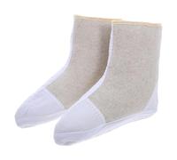 Healvian Doublures de Bottes Imperméables en Feutre Épais Beige Taille 42 Surchaussures Isolantes pour Homme et Femme Protection Antidérapante pour Travail Extérieur Pluie et Neige