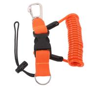 Healvian Dragonne de Plongée Rétractable Orange avec Attache Rapide Cordon Anti-Perte à Spirale Acier Inoxydable pour Caméra et Lampe de Plongée