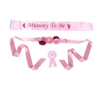 Healvian Écharpe de Maternité Fleurie pour Shower Ceinture et Corsage pour Futurs Parents Décorations et Accessoires de Photographie de Maternité