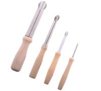 Healvian Emporte-Pièces Circulaires pour Argile Lot de 4 Outils de Modelage en Acier Inoxydable Poinçon pour Poterie et Sculpture Outil de Décoration Polyvalent pour Bricolage et