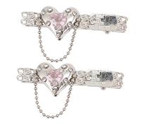 Healvian Ensemble Daccessoires Pour Cheveux Pour Filles Pinces À Cheveux En Métal En Forme De Cœur Et Barrettes À Pompons Pour Réunions De Famille Et Événements