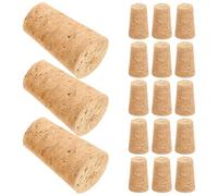 Healvian Ensemble de 20 Bouchons de Bouteille en Bois Beige Élégants pour Bouteilles de Vin Rouge, Adaptés à Diverses Ouvertures et Prévenant le Gâchis