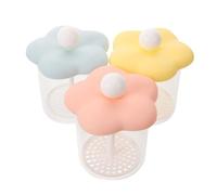 Healvian Ensemble de 3 Pièces Mousseur Manuel pour Gel et Nettoyant Visage, Gobelet Moussant Compact Jaune Rose Bleu, Outil Solide pour Mousse Dense, Voyage et Soins Quotidiens