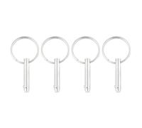 Healvian Ensemble de 4 Goupilles de Sûreté en Acier Inoxydable Bille à Ressort Épingles à Bille Marine Résistantes à la Corrosion Rapides à pour Biminis de Bateau et Charnières de Pont