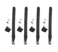 Healvian Ensemble De 4 Lot de Sangles de Patins à Roues Alignées Noires avec Boucles et Vis, Design Léger en PVC TPR, Compatibles Universellement pour Patins à roulettes Homme et Femme