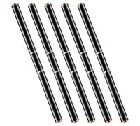 Healvian Ensemble De 5 Pinceaux Pour Nail Art Couleur Or Rose Double Pinceau Confortable À Tenir Pour Une Utilisation En Salon