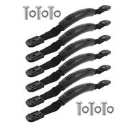 Healvian Ensemble de 6 Poignée de Canoë Poignée Latérale de Kayak Lot de Set, PVC PP Noir, Antidérapante, Résistante aux Intempéries, Prise Confortable pour Kayak et Valise, Outdoor