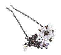 Healvian Épingle à Cheveux Fleur Perles Ornements de Tête pour Mariée Bal de Fin Année Événement Formel