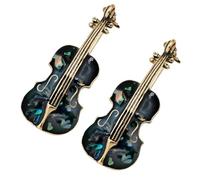 Healvian Épingle Ancienne Accessoire Vestimentaire Délicat pour Cérémonies 2pcs en Alliage de Violoncelle, Résistante à L'usure Décoration de Vêtements Noire