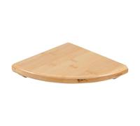 Healvian Étagère Murale d'angle Rangement Polyvalent en Bambou Naturel, Forme Éventail Rustique Surface Lisse, Dimensions 20x20x4cm, pour Salon et Salle de Bain