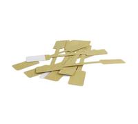 Healvian Étiquettes Adhésives Carrées en Papier Kraft 6 Cm, 100 Feuilles par Paquet, Étiquettes de Prix Vierges pour Bijoux, pour Bagues et Marquage D’articles de Papeterie et Artisanat