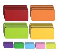 Healvian Étiquettes Magnétiques Effaçables à Sec 54 Pièces, Autocollants Flexibles pour Réfrigérateur et Tableau, Surface Écriture Facile, Planification Scolaire et Organisation Bureau,