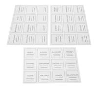 Healvian Étiquettes pour Sirop de Café 25 Pouces Autocollants Alimentaires Réutilisables Imperméables et Inscriptibles Lot de 36 pour Bocaux et Bouteilles Étiquettes Cuisine Pratiques