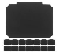 Healvian Étiquettes Réutilisables à Clipser pour Paniers, 18 Pièces, Format 5 Carré Encoche, Surface Effaçable à Sec, Finition Mate Noire, Clips Amovibles pour Organisation la