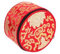 Healvian Étui de Transport Fermeture Éclair Rouge en Coton et Tapis Intégré et Rangement Délicat pour Bol Chantant Tibétain pour Contemplation