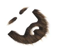 Healvian Fausse Barbe et Sourcils Peluche Noir et Or Accessoire de Déguisement Pirate pour Fête et Scène Barbe et Moustache Artificielles Durables pour Halloween et Performances