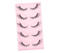 Healvian Faux Cils Œil de Biche 5 Paires Longueur Allongée Légers Utilisatrices Quotidiennes Maquillage Naturel Usage Scène