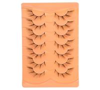 Healvian Faux Cils Œil de Renard Fins et Légers 7 Paires pour Maquillage Quotidien et Scène Fibres Synthétiques Confortables Style Œil Biche Naturel Regard Allongé et Esthétique