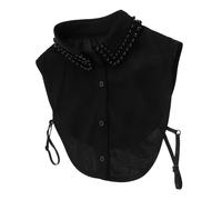 Healvian Faux Col Amovible Pour Femme Col Décoratif Avec Perles Imitation Couleur Unie à Porter Sous Pulls Et Robes