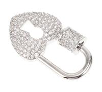 Healvian Fermoir de Collier Coeur Blanc K en Métal Résistant, Connecteur Multifonctionnel pour Bijoux Diy, Accessoire Pratique pour Fabrication et Réparation de Bijoux, Usage Artisanal
