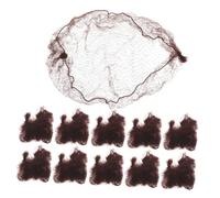 Healvian Filets à Cheveux Invisibles 100 Pcs Grand Filet à Cheveux Élastique Bord Marron Foncé Pour Femmes Danseuses Chignon De Ballet Coiffage Quotidien