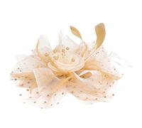 Healvian Fleur En Mailles à Blocage Couleur Élégant Première Coiffe De Mariée Officiel Coiffes Bandeau De La Mariée Casque Habillé Pour Thé Dame Invité Faire La Fête Menthe Accessoire Nylon