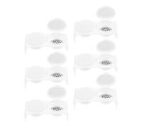 Healvian Gobelet de Nettoyage Double Compartiment pour Pinceaux de Nail Art en Acrylique, 6 Pièces avec Couvercles, Récipient Polyvalent pour Liquides de Manucure, pour Usage Professionnel