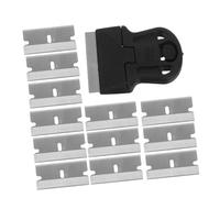 Healvian Grattoir à Lame De Rasoir Pour Enlever Les Étiquettes Autocollants Et Peinture Des Vitres Et Plaques De Cuisson Avec Outils De Nettoyage Et Décollage