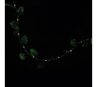 Healvian Guirlande Lumineuse LED Décorative Feuilles de Monstera Vertes, 20 LED, Câble en Cuivre, Facile à Installer, Portable, pour Projets de Décoration Intérieure et Thanksgiving