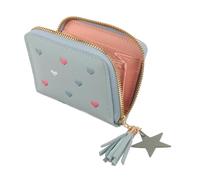 Healvian Imitation Clip Money Clip Changer de Sac à Main Sacs Femme Bourse pour Petit Sac à Main Portefeuille Petit Porte-Monnaie Sac à Main Compact Sachet Joli Porte-Monnaie PU Ciel Bleu