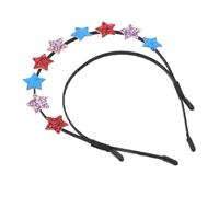 Healvian Independence Day Star Head Hoop accessoires de cheveux de fête casque de déesse -tête étoile scintillante accessoires de la fête de l'indépendance -tête étoiles Accueil