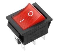 Healvian Interrupteur à bascule marin 6 broches 3 positions voyant LED rouge robuste et compact pour bateau camping-car et véhicule tout usage commande électrique fiable et solide